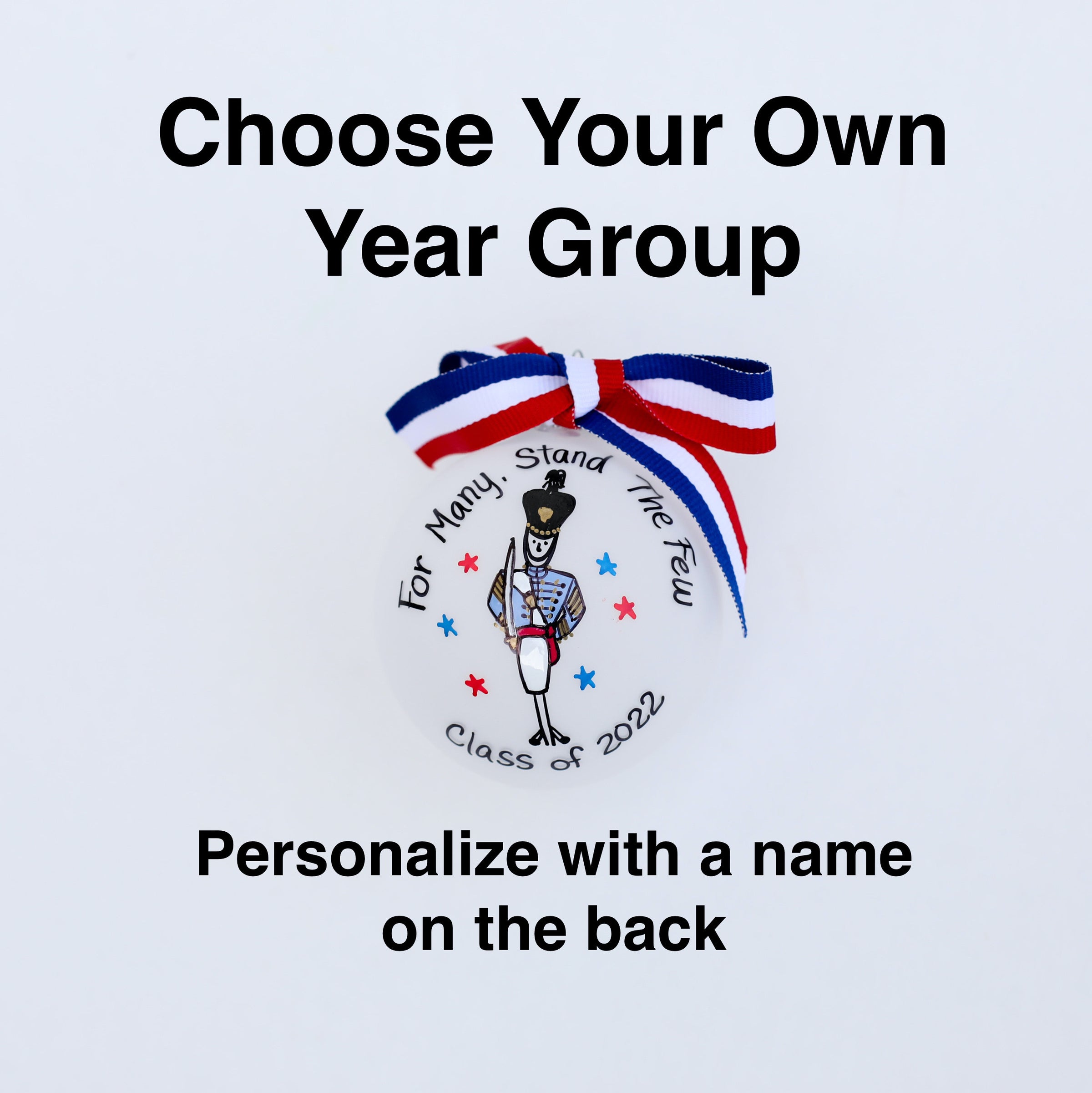Cadet Ball Ornament: Custom Class Yr and Name by Wurks From Heart 